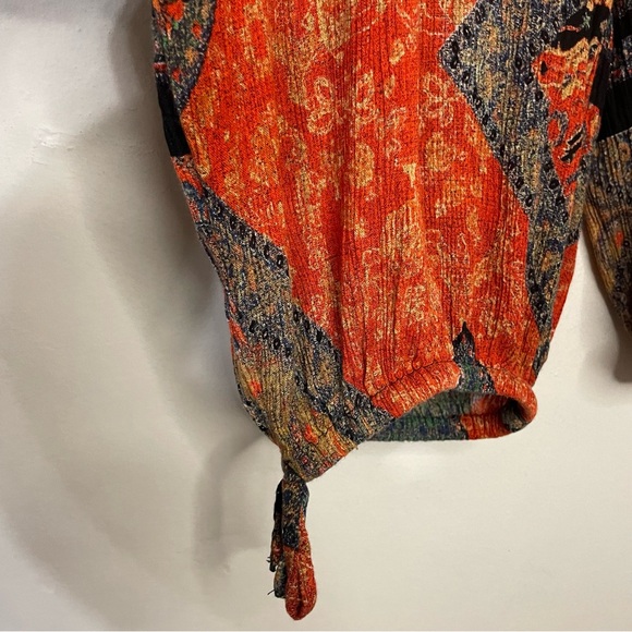 Free People Begonia Balloon Boho Patchwork Print Pants L - Picture 9 of 12